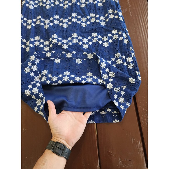 NWT Francesca's Jun & Ivy Blue Floral Eyelet Embroidered Sheath‎ Dress. Size S - Picture 4 of 9